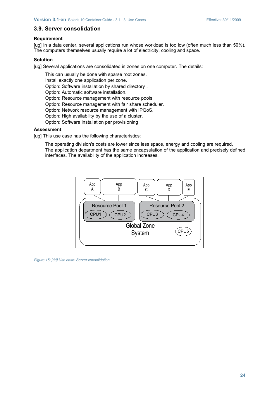 Server consolidation, Global zone system | Sun Microsystems SOLARIS 10 User Manual | Page 31 / 121