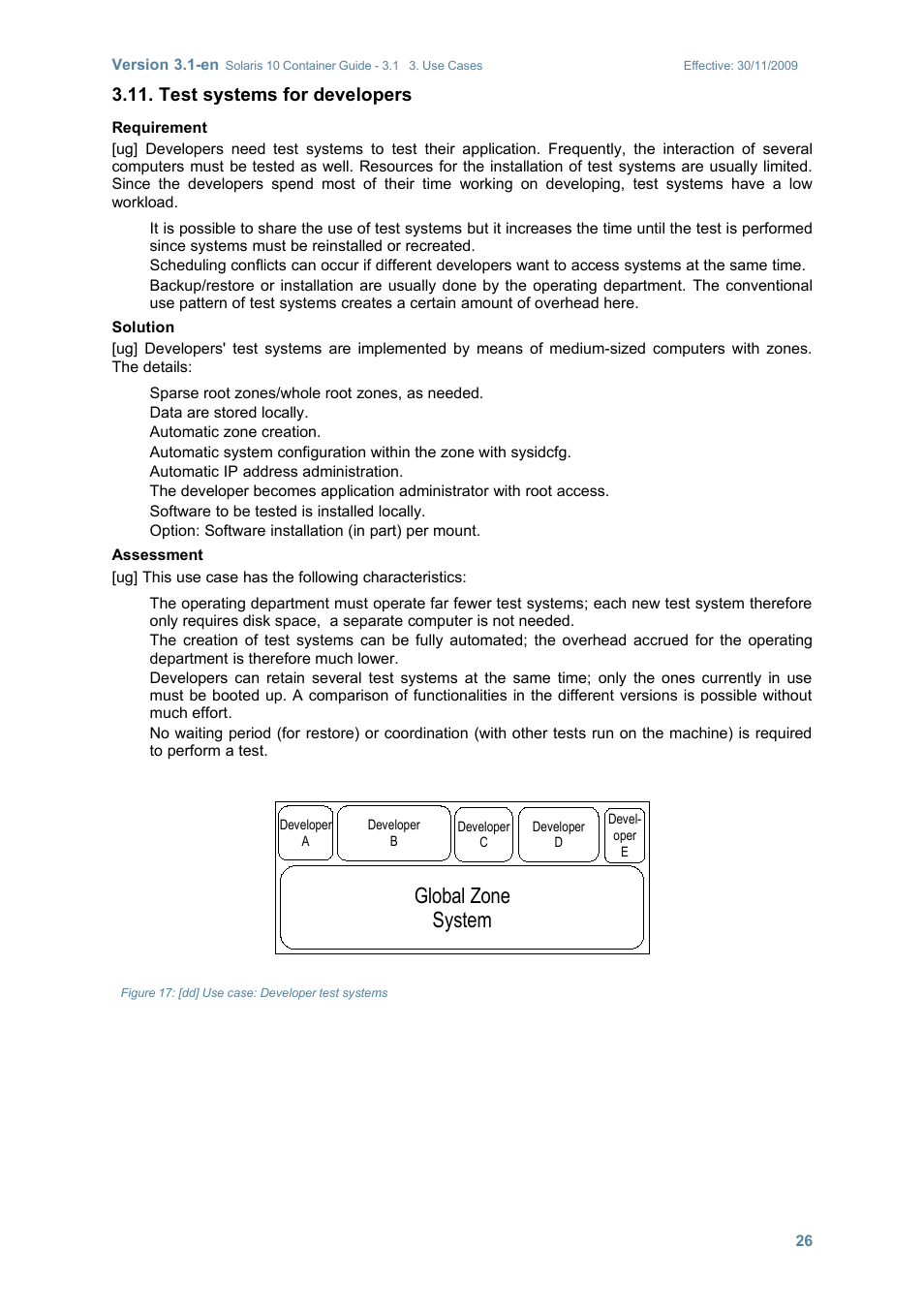 Test systems for developers, Global zone system | Sun Microsystems SOLARIS 10 User Manual | Page 33 / 121