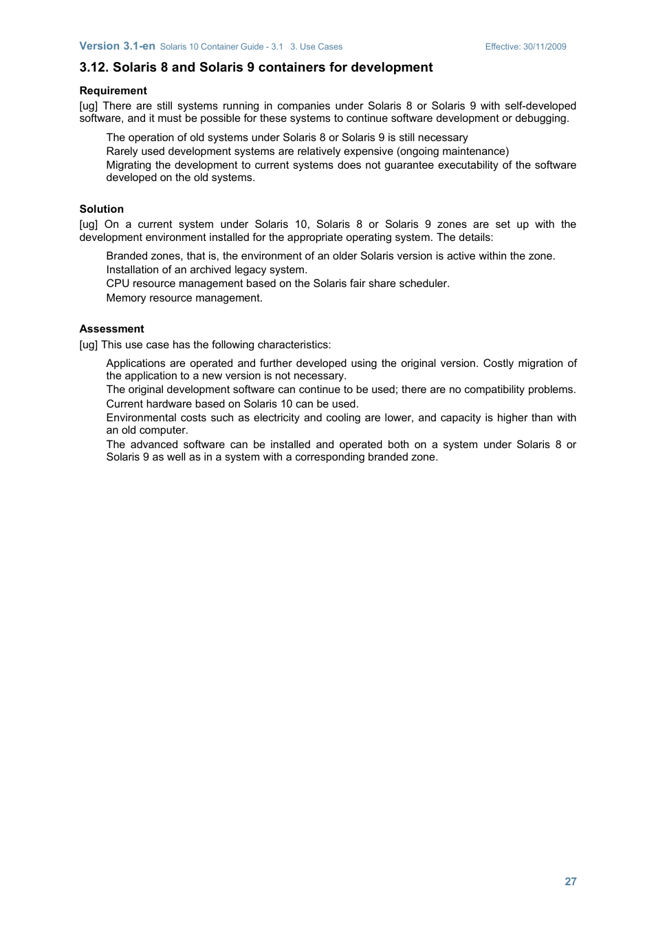 Solaris 8 and solaris 9 containers for development | Sun Microsystems SOLARIS 10 User Manual | Page 34 / 121