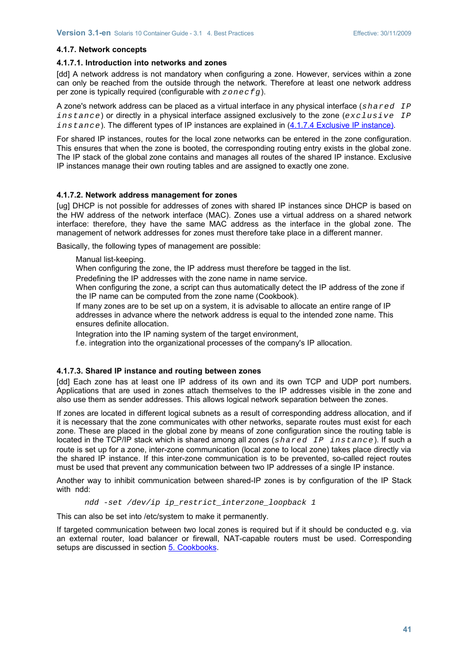 Network concepts, Introduction into networks and zones, Network address management for zones | Shared ip instance and routing between zones | Sun Microsystems SOLARIS 10 User Manual | Page 48 / 121