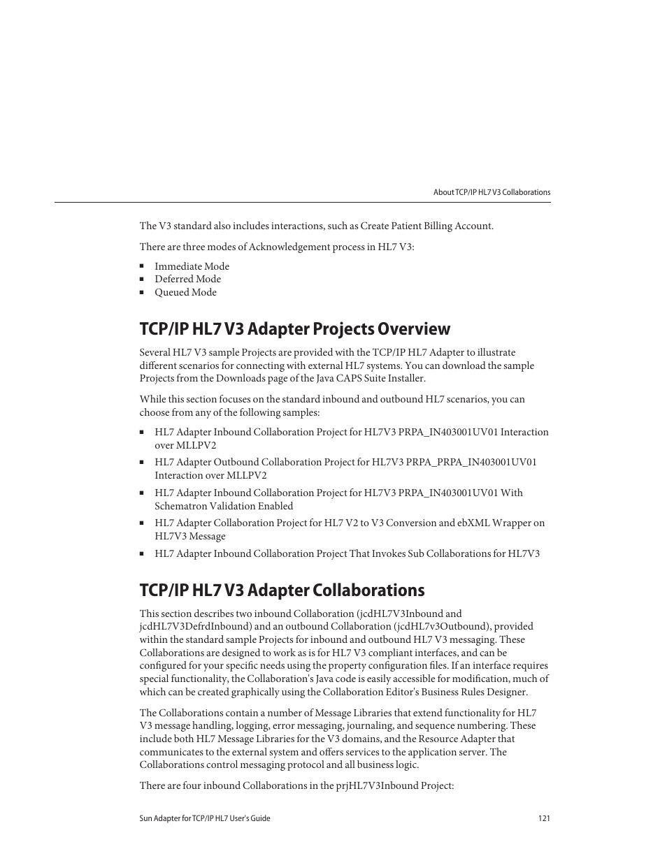 Tcp/ip hl7 v3 adapter projects overview, Tcp/ip hl7 v3 adapter collaborations | Sun Microsystems Sun Adapter IP HL 7 User Manual | Page 121 / 150