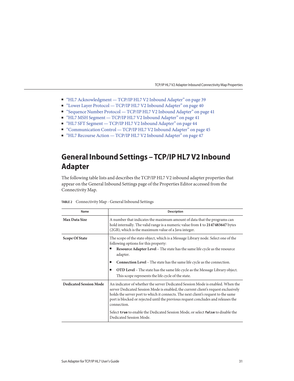 Sun Microsystems Sun Adapter IP HL 7 User Manual | Page 31 / 150