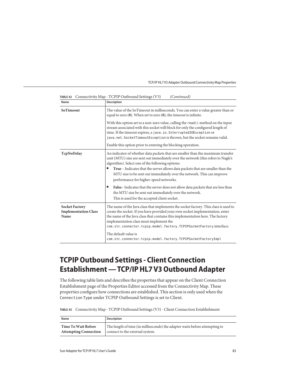 Outbound adapter | Sun Microsystems Sun Adapter IP HL 7 User Manual | Page 83 / 150