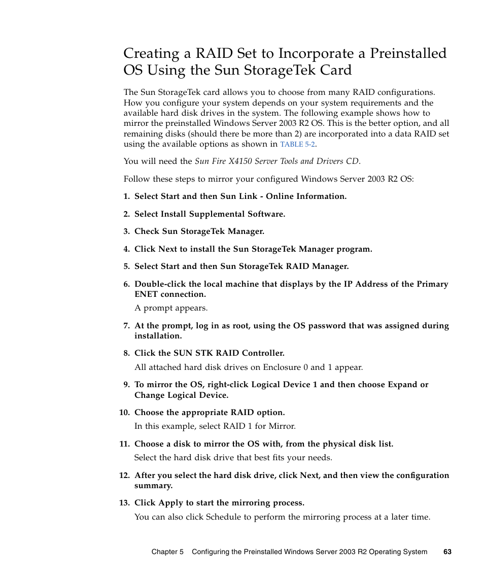 Storagetek card | Sun Microsystems X4150 User Manual | Page 73 / 82