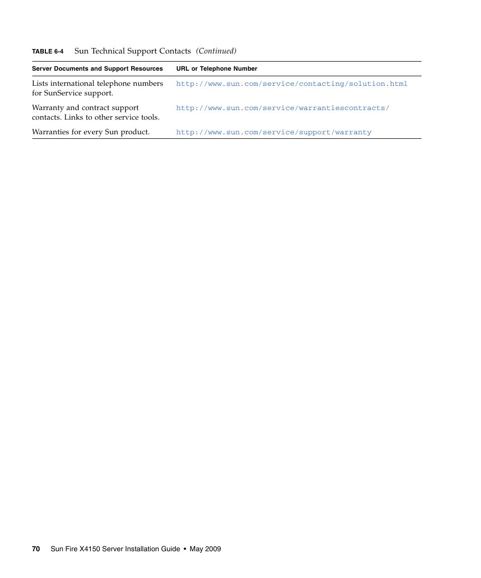 Sun Microsystems X4150 User Manual | Page 80 / 82