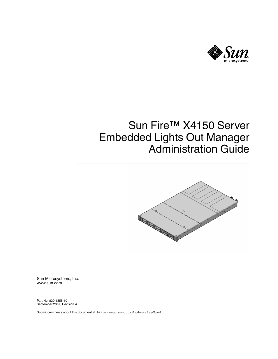 Sun Microsystems Sun Fire X4150 User Manual | 150 pages