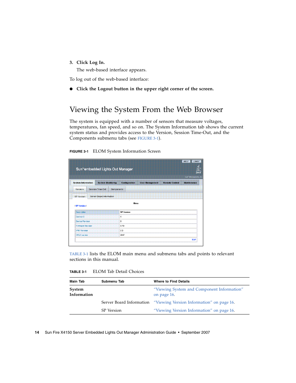 Viewing the system from the web browser, Figure 3-1 | Sun Microsystems Sun Fire X4150 User Manual | Page 30 / 150