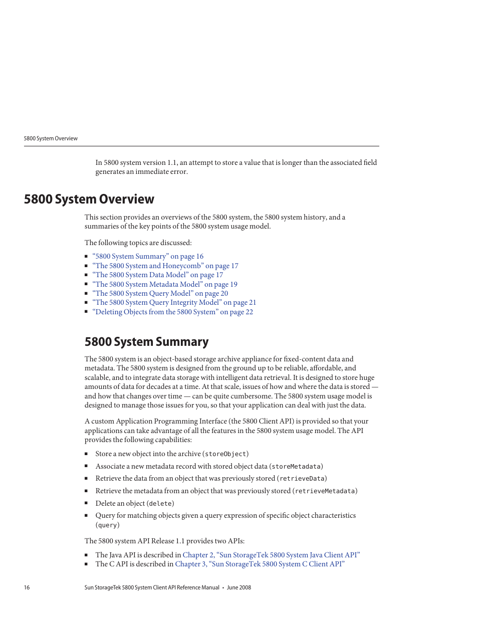 5800 system overview, 5800 system summary | Sun Microsystems Sun StorageTek 5800 User Manual | Page 16 / 136