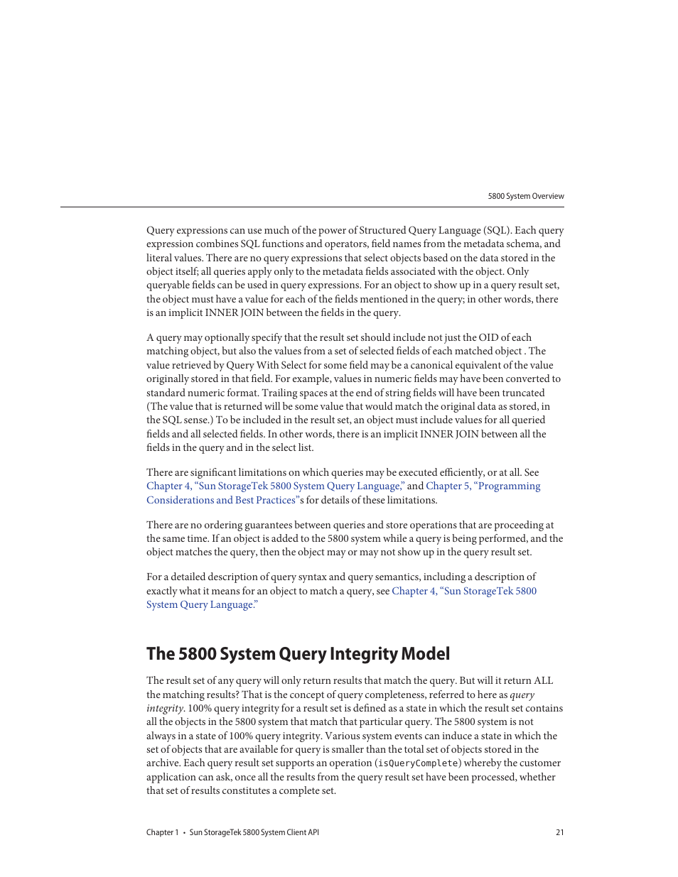 The 5800 system query integrity model | Sun Microsystems Sun StorageTek 5800 User Manual | Page 21 / 136