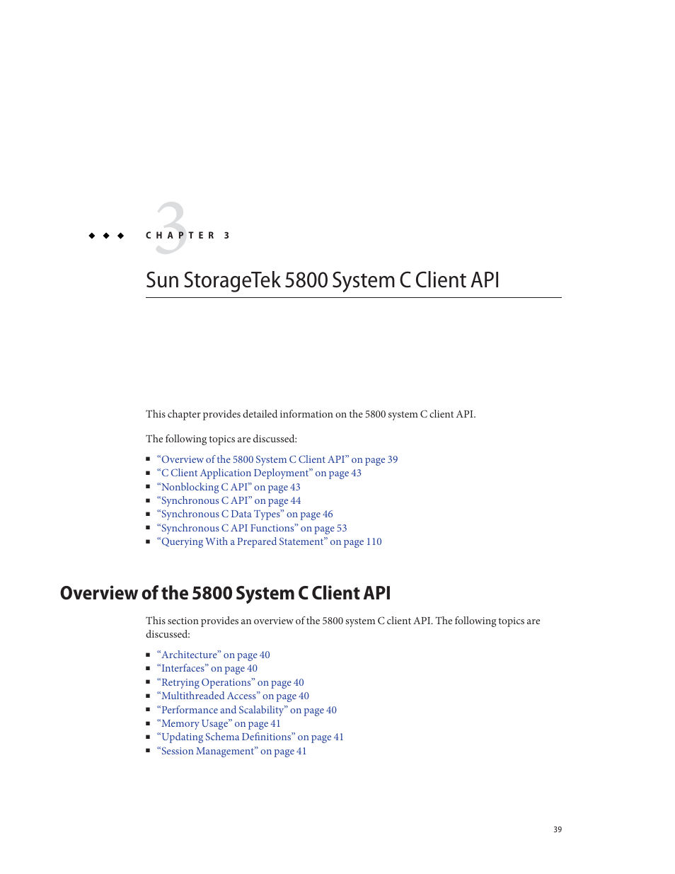 Sun storagetek 5800 system c client api, Overview of the 5800 system c client api | Sun Microsystems Sun StorageTek 5800 User Manual | Page 39 / 136