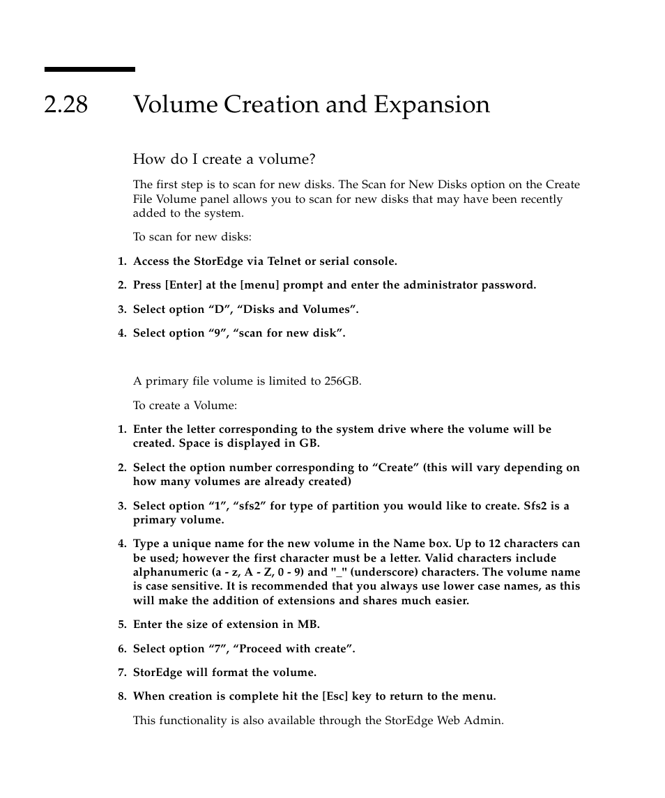 28 volume creation and expansion, Volume creation and expansion 120, How do i create a volume | Sun Microsystems SUN STOREDGETM 5310 NAS User Manual | Page 166 / 382