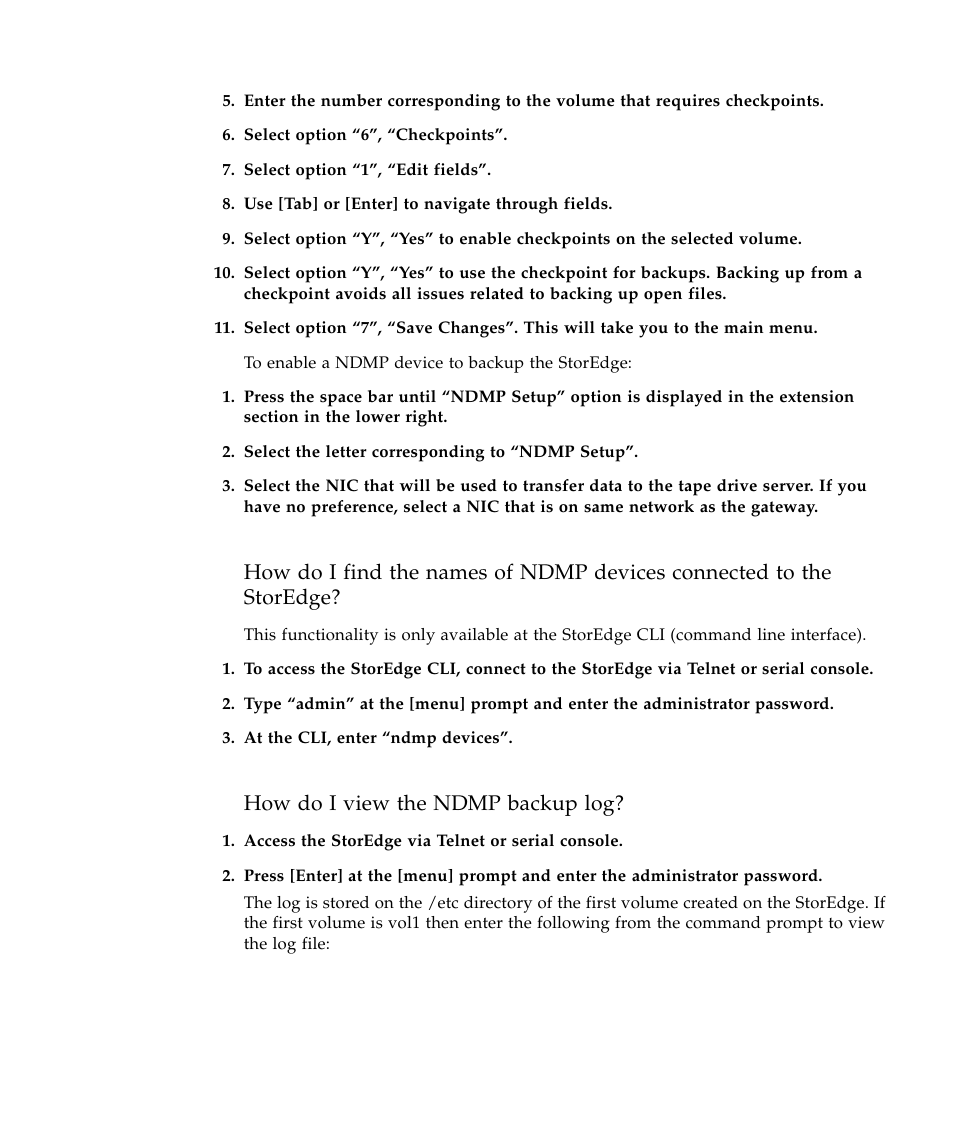 How do i view the ndmp backup log | Sun Microsystems SUN STOREDGETM 5310 NAS User Manual | Page 191 / 382