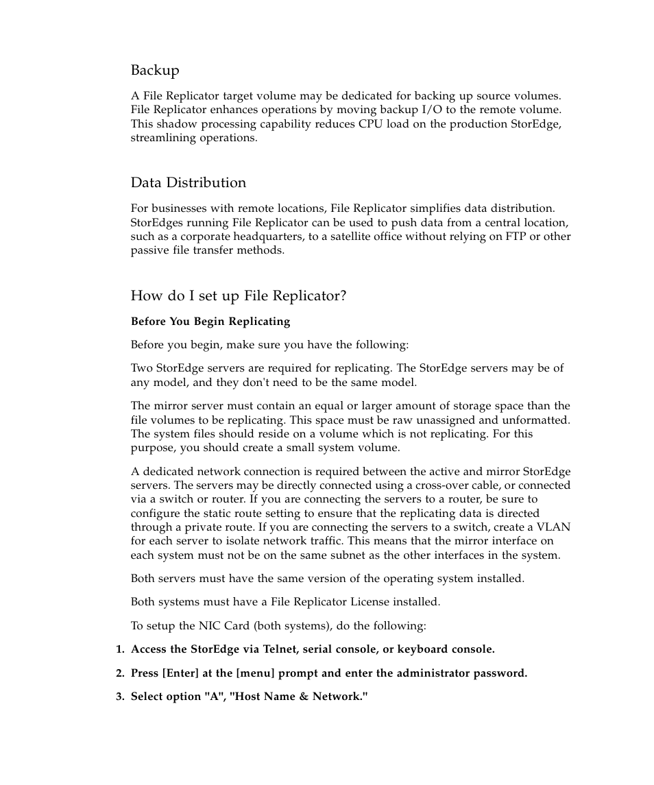 Backup, Data distribution, How do i set up file replicator | Sun Microsystems SUN STOREDGETM 5310 NAS User Manual | Page 196 / 382