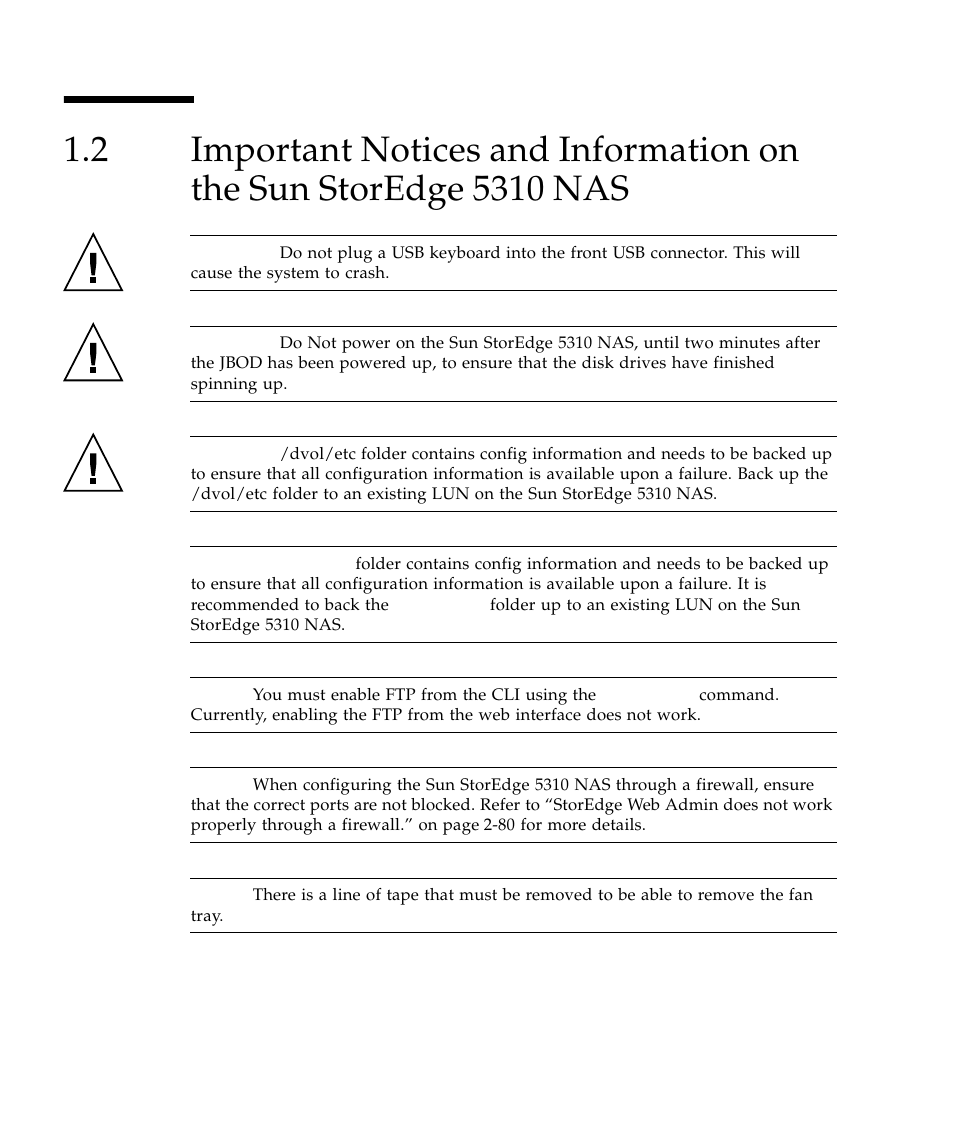 Sun Microsystems SUN STOREDGETM 5310 NAS User Manual | Page 20 / 382