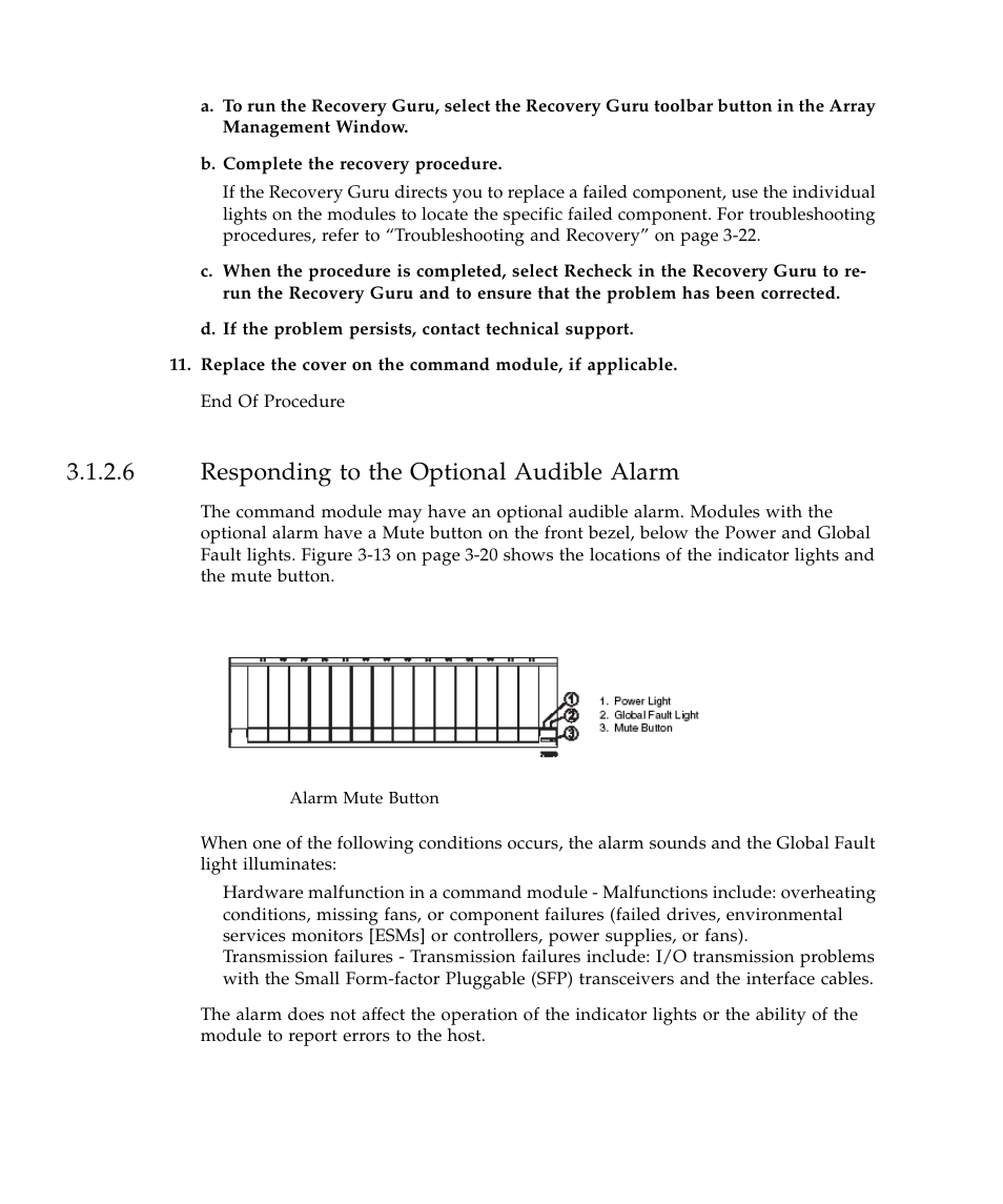 6 responding to the optional audible alarm, Figure 3-13, Alarm m | Sun Microsystems SUN STOREDGETM 5310 NAS User Manual | Page 220 / 382