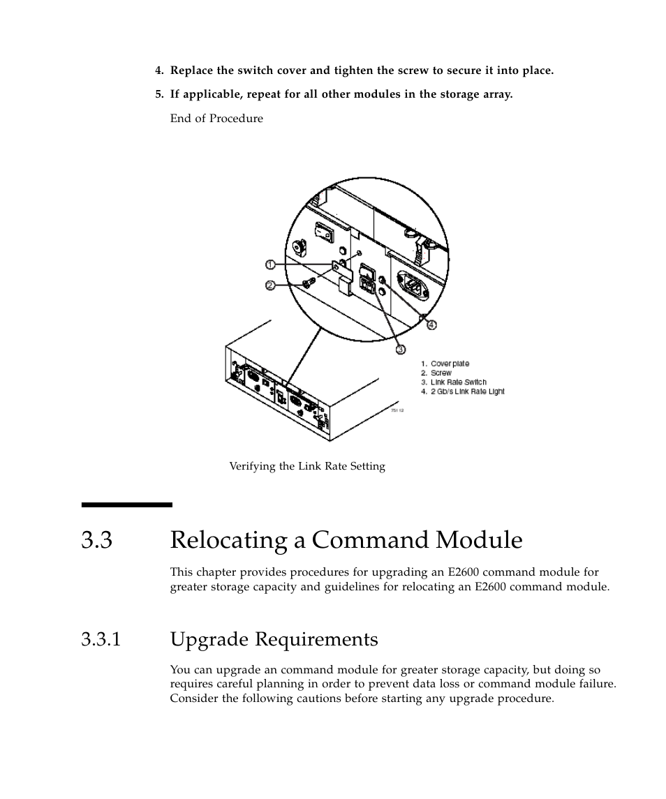 3 relocating a command module, 1 upgrade requirements, Relocating a command module 31 | Upgrade requirements 31, Figure 3-18, Verifying | Sun Microsystems SUN STOREDGETM 5310 NAS User Manual | Page 231 / 382