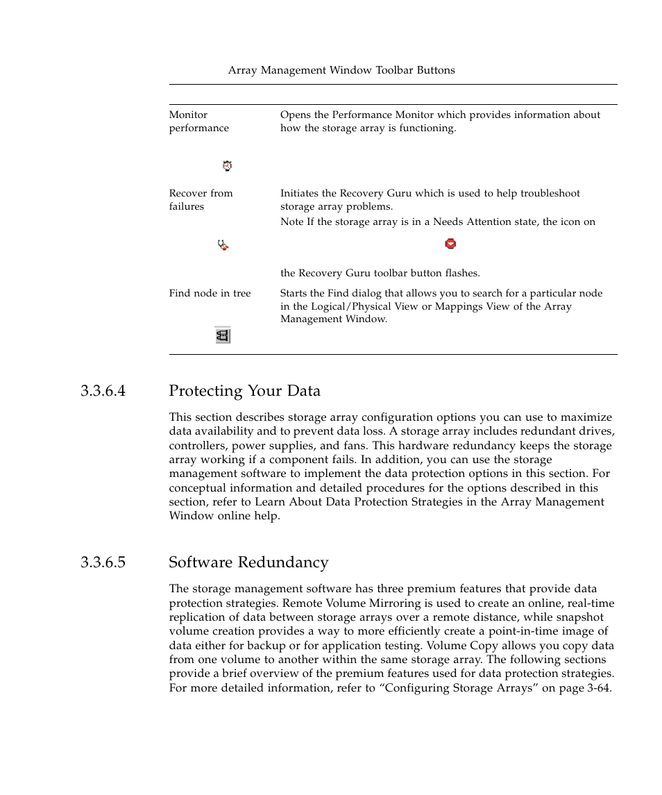 4 protecting your data, 5 software redundancy | Sun Microsystems SUN STOREDGETM 5310 NAS User Manual | Page 255 / 382