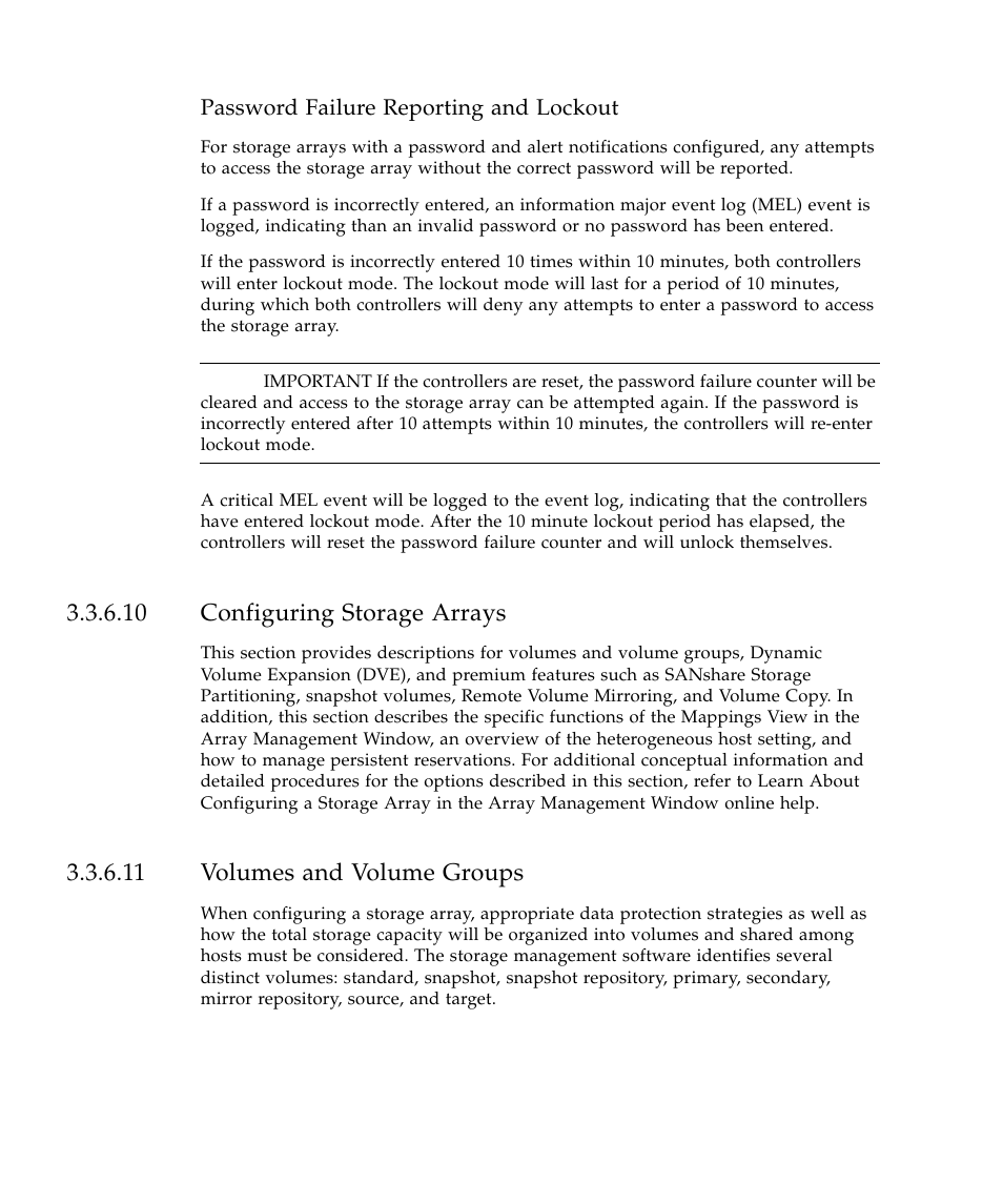 10 configuring storage arrays, 11 volumes and volume groups | Sun Microsystems SUN STOREDGETM 5310 NAS User Manual | Page 264 / 382