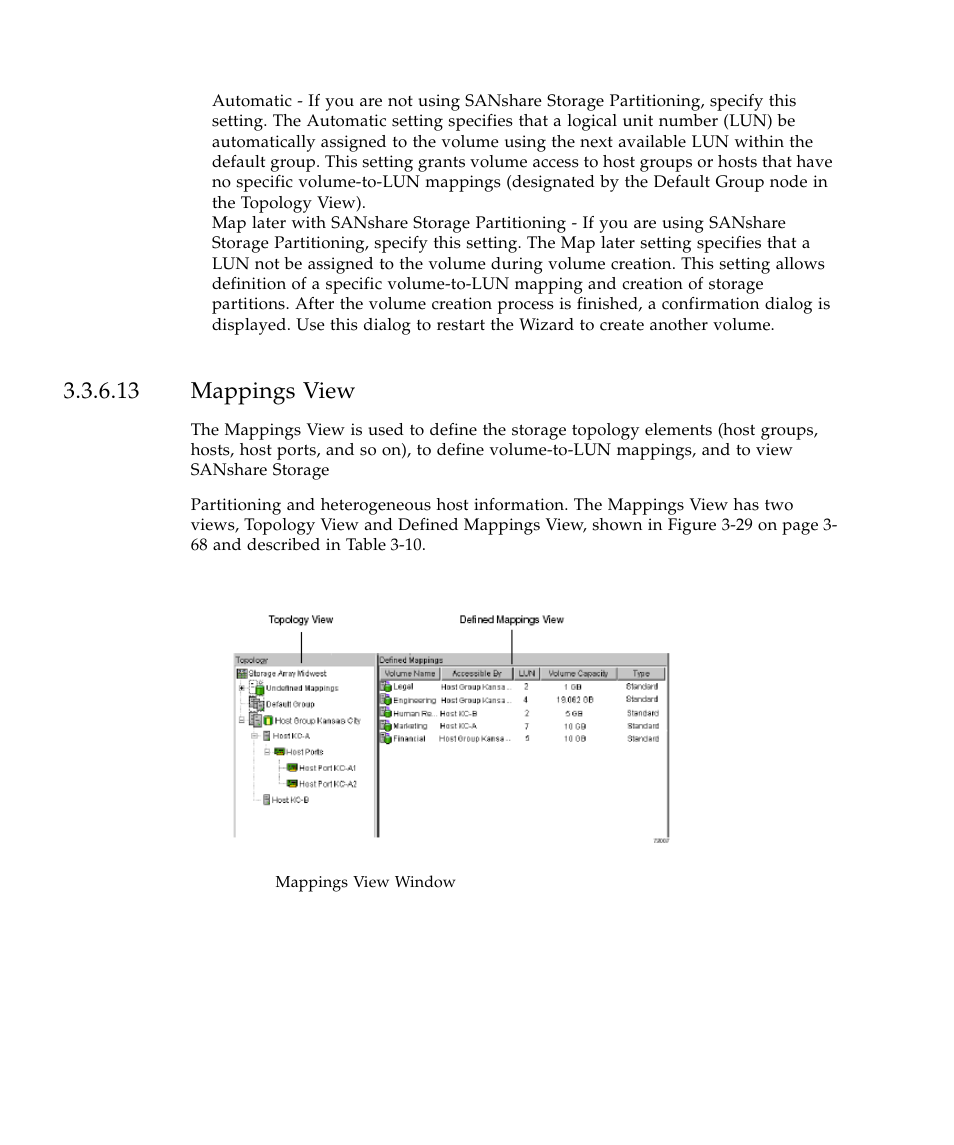 13 mappings view, Figure 3-29, Mappi | Sun Microsystems SUN STOREDGETM 5310 NAS User Manual | Page 268 / 382