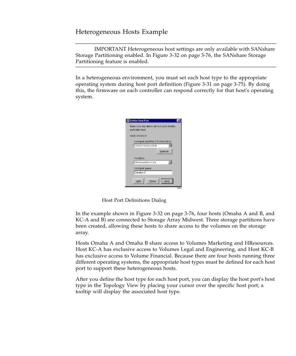 Figure 3-31, Host, Heterogeneous hosts example | Sun Microsystems SUN STOREDGETM 5310 NAS User Manual | Page 275 / 382