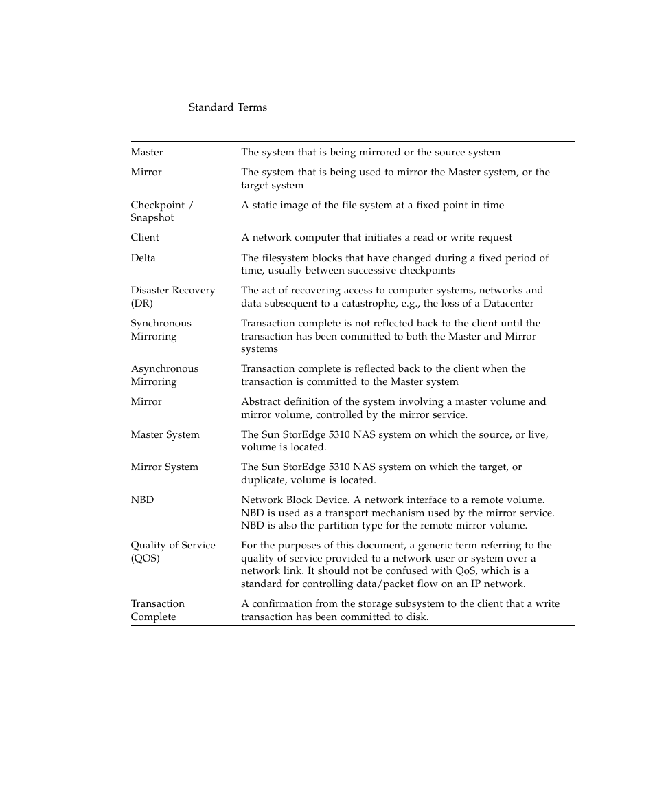 Table 4-1 | Sun Microsystems SUN STOREDGETM 5310 NAS User Manual | Page 302 / 382