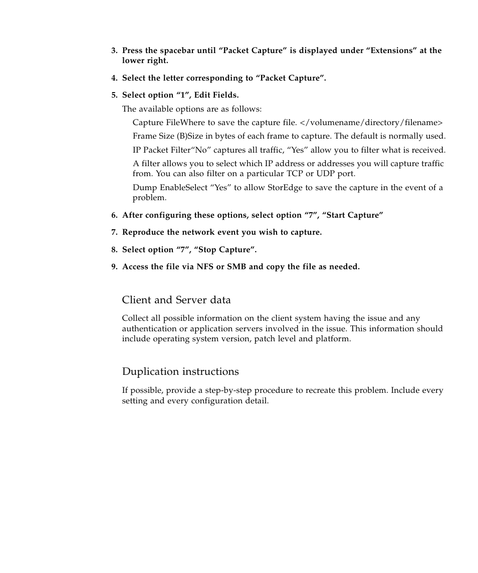 Client and server data, Duplication instructions | Sun Microsystems SUN STOREDGETM 5310 NAS User Manual | Page 33 / 382