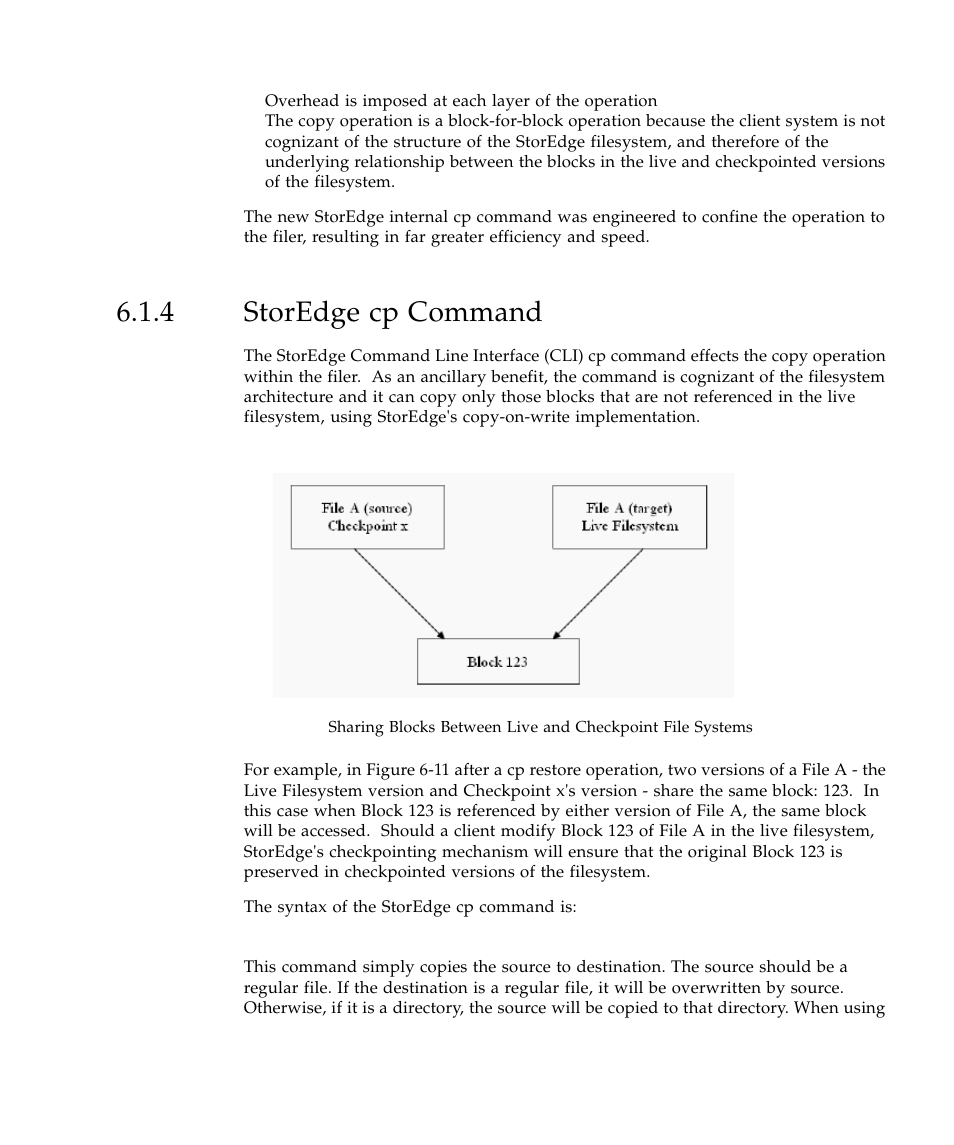 4 storedge cp command, Storedge cp command 17, Figure 6-11 | Sharing blocks | Sun Microsystems SUN STOREDGETM 5310 NAS User Manual | Page 333 / 382