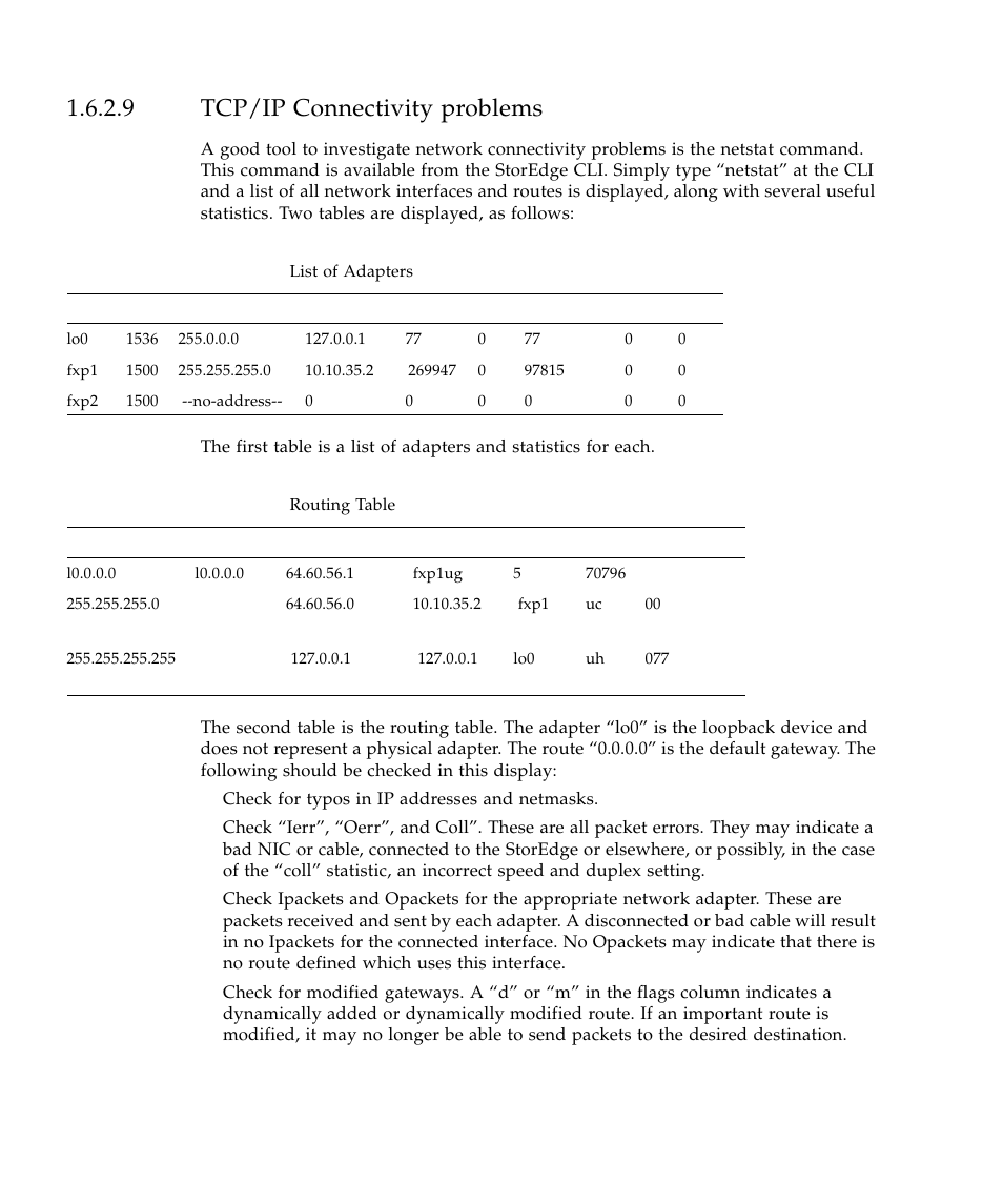 9 tcp/ip connectivity problems, Table 1-1, List of | Table 1-2 | Sun Microsystems SUN STOREDGETM 5310 NAS User Manual | Page 34 / 382