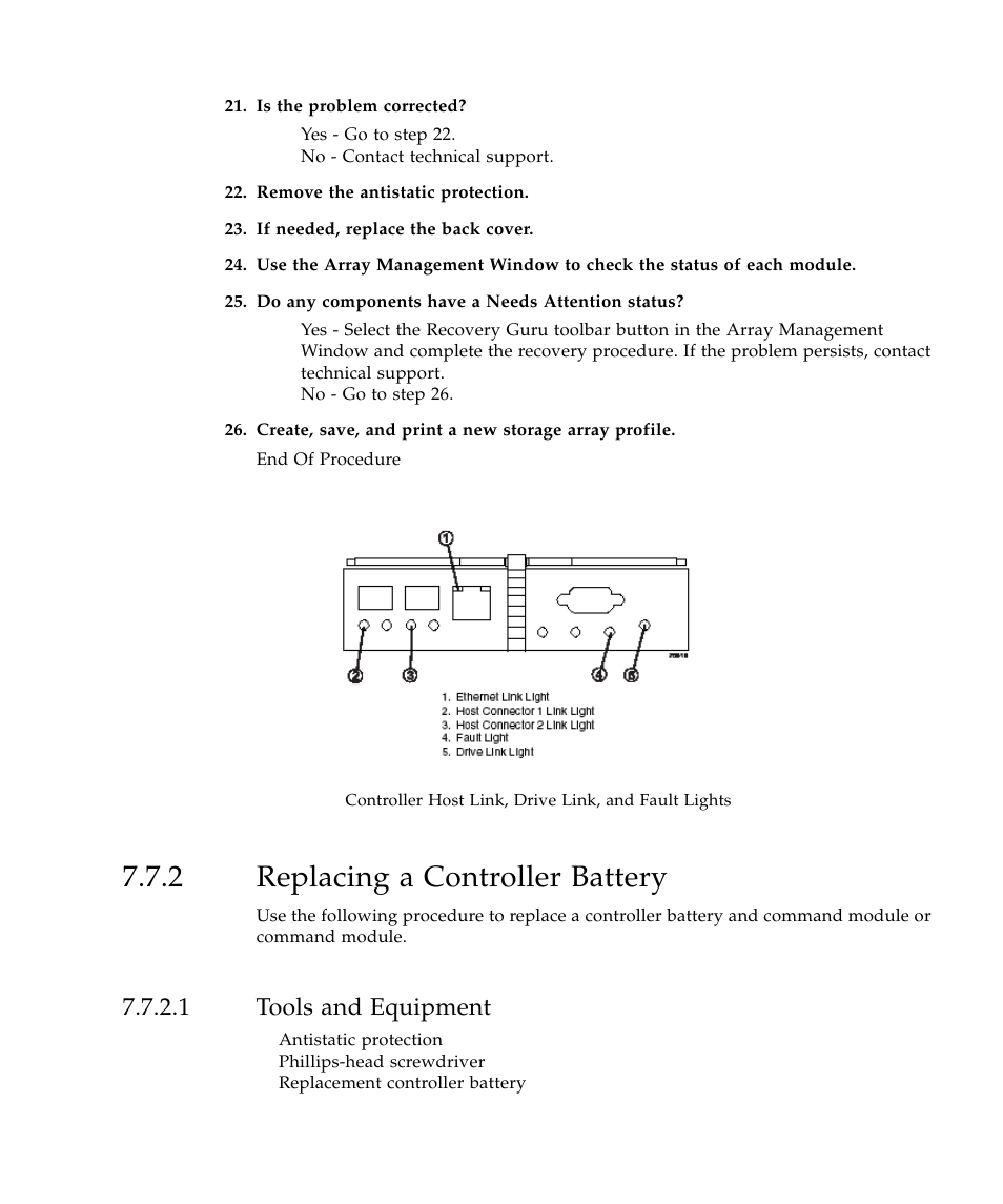 2 replacing a controller battery, 1 tools and equipment, Replacing a controller battery 29 | Figure 7-14 | Sun Microsystems SUN STOREDGETM 5310 NAS User Manual | Page 365 / 382