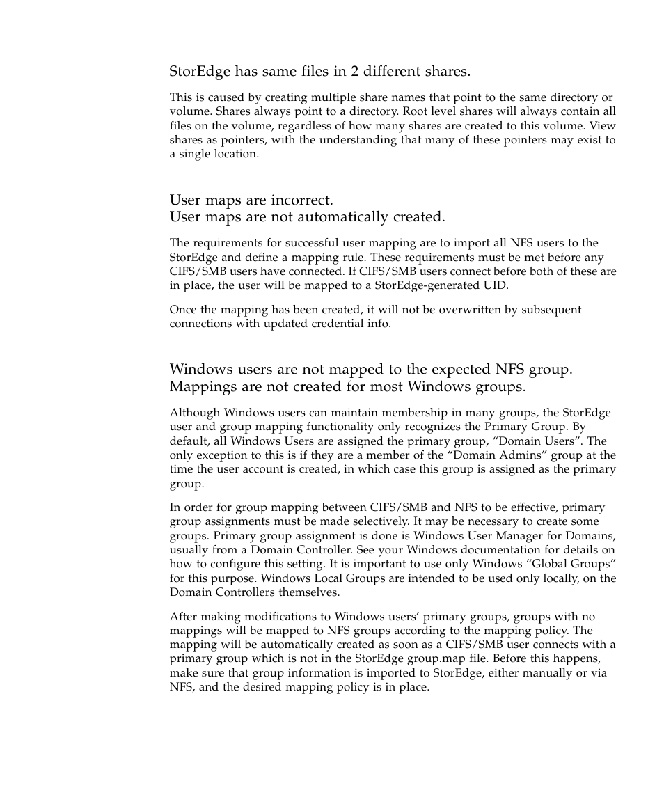 Storedge has same files in 2 different shares | Sun Microsystems SUN STOREDGETM 5310 NAS User Manual | Page 97 / 382