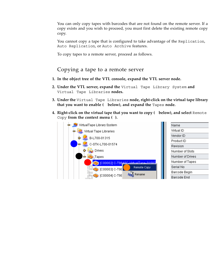 Copying a tape to a remote server | Sun Microsystems Virtual Tape Library User Manual | Page 119 / 292