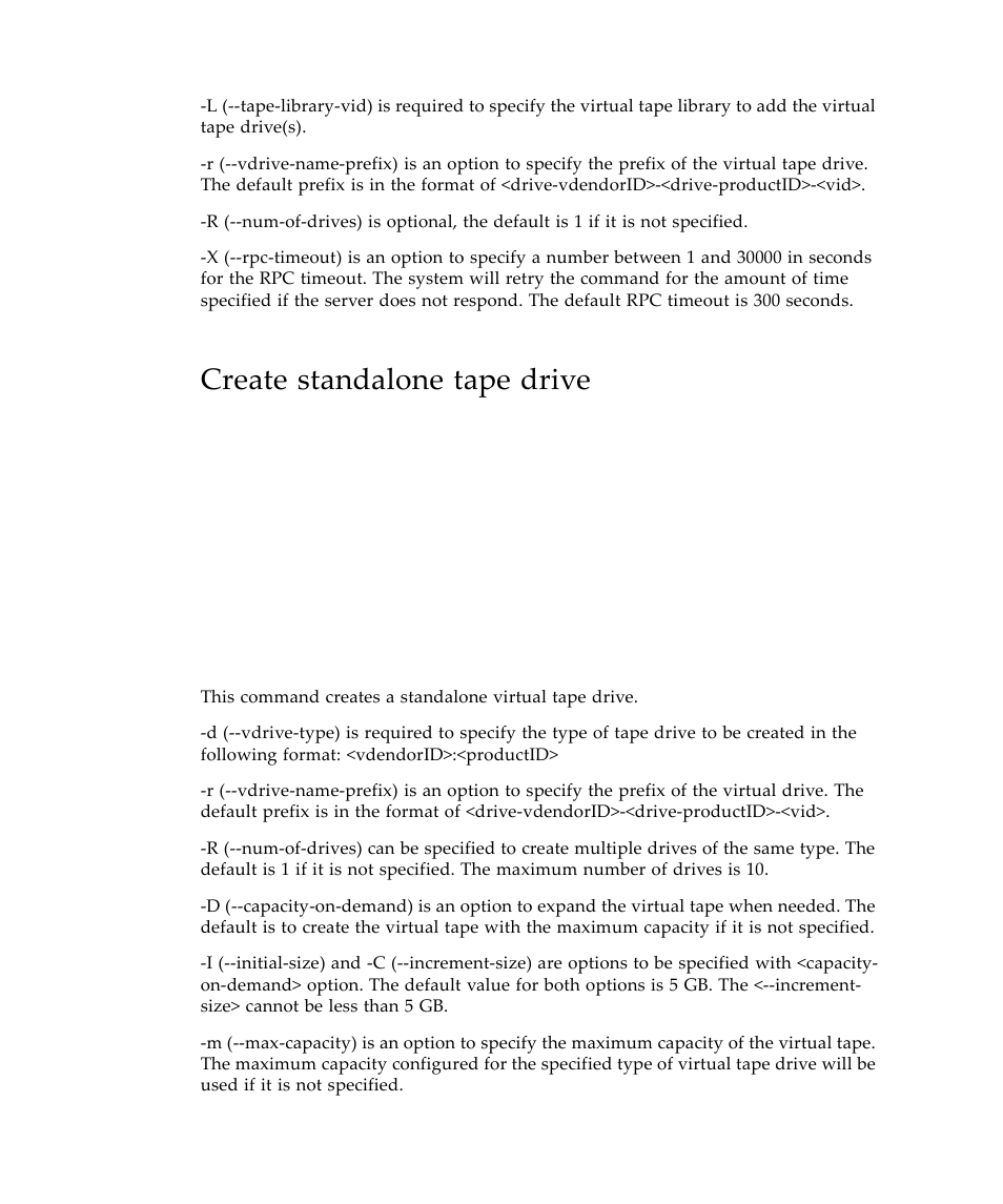 Create standalone tape drive | Sun Microsystems Virtual Tape Library User Manual | Page 196 / 292