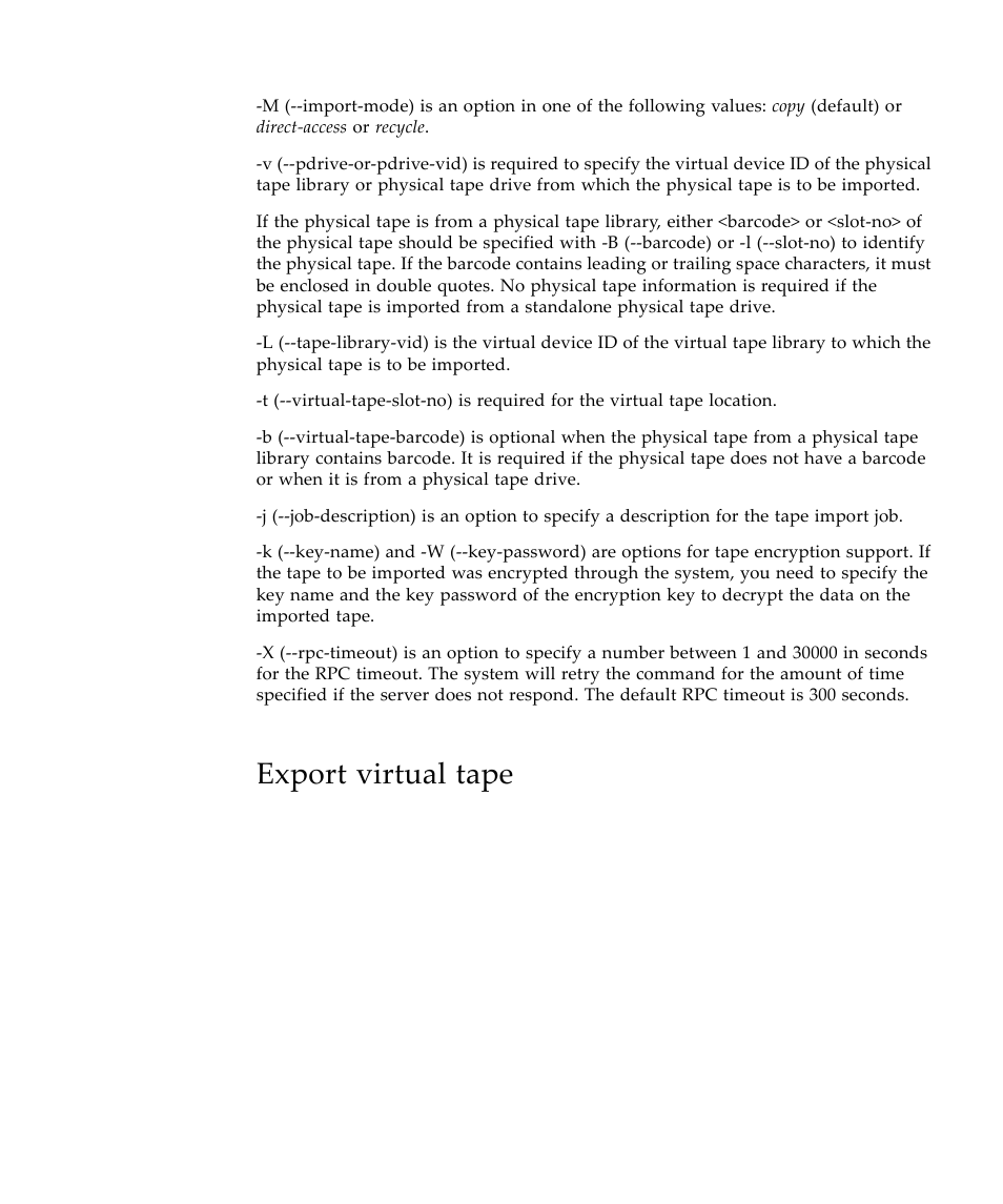 Export virtual tape | Sun Microsystems Virtual Tape Library User Manual | Page 211 / 292