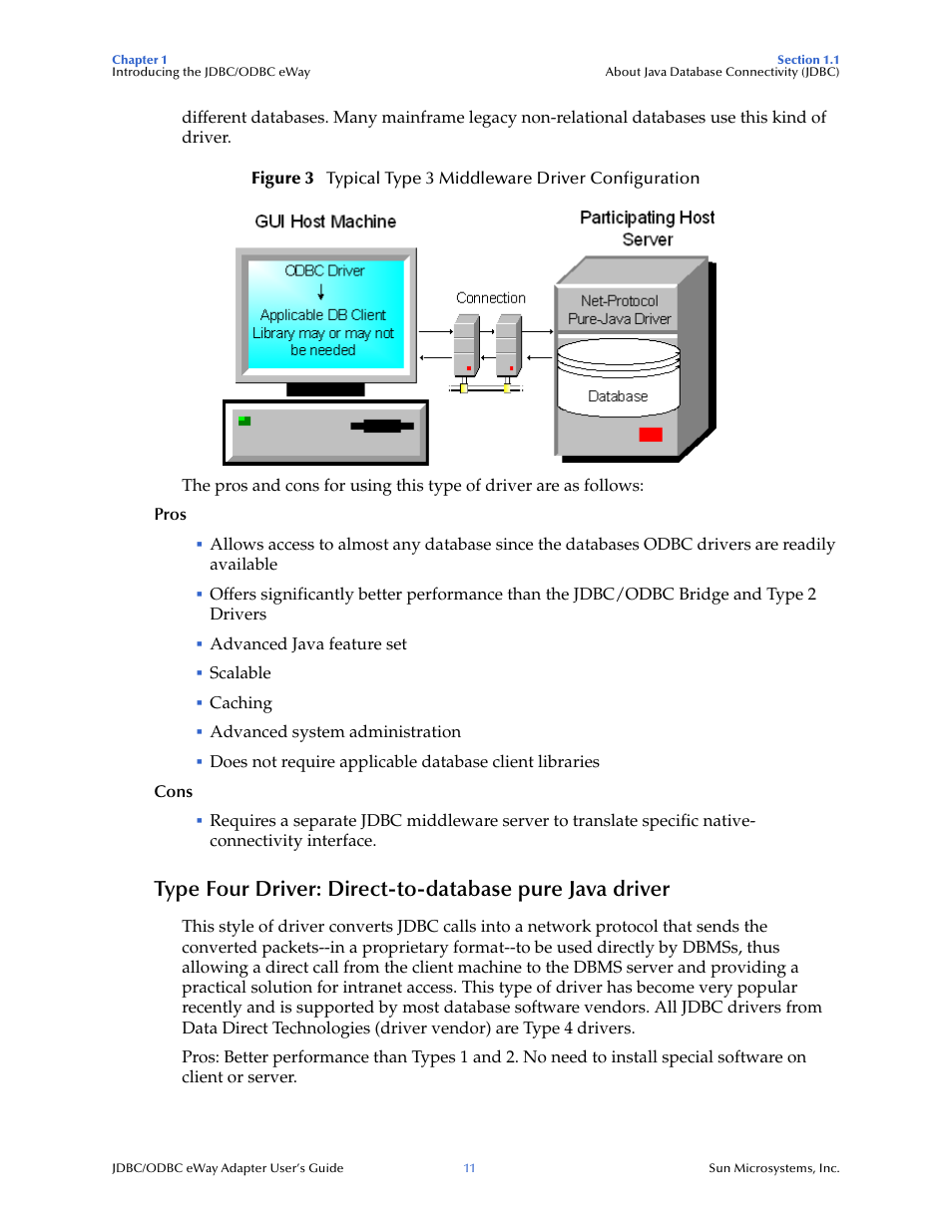 Sun Microsystems eWay JDBC/ODBC Adapter User Manual | Page 11 / 133