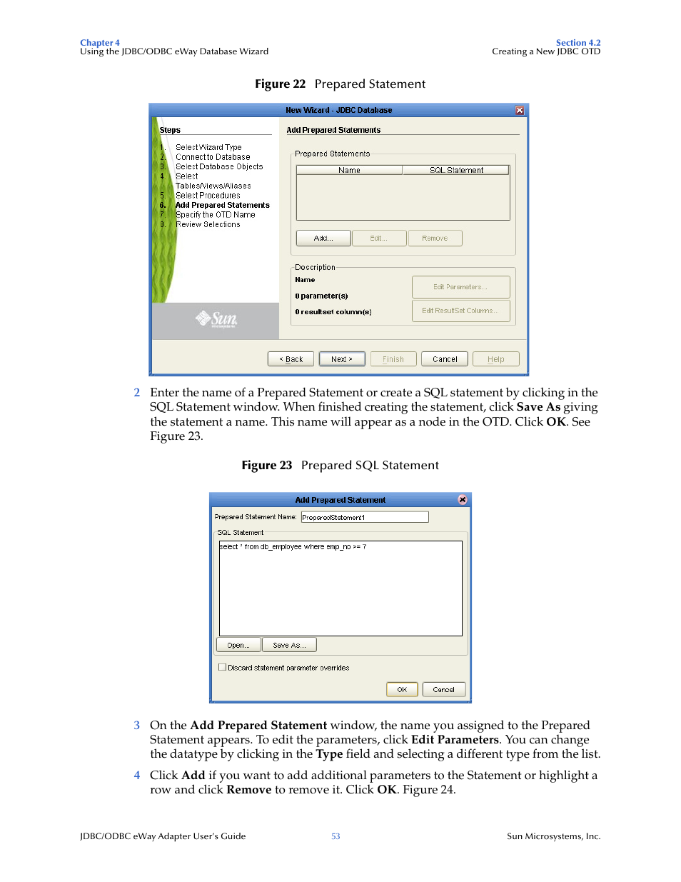 Sun Microsystems eWay JDBC/ODBC Adapter User Manual | Page 53 / 133