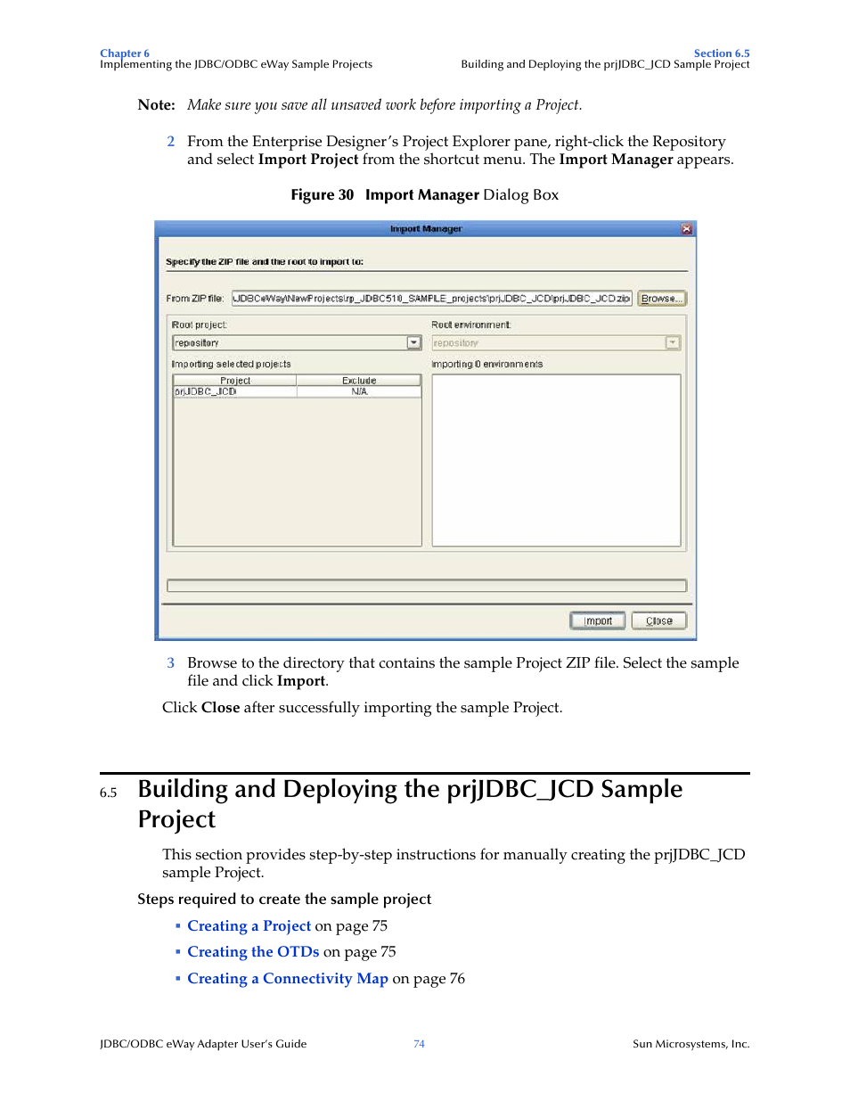 Sun Microsystems eWay JDBC/ODBC Adapter User Manual | Page 74 / 133