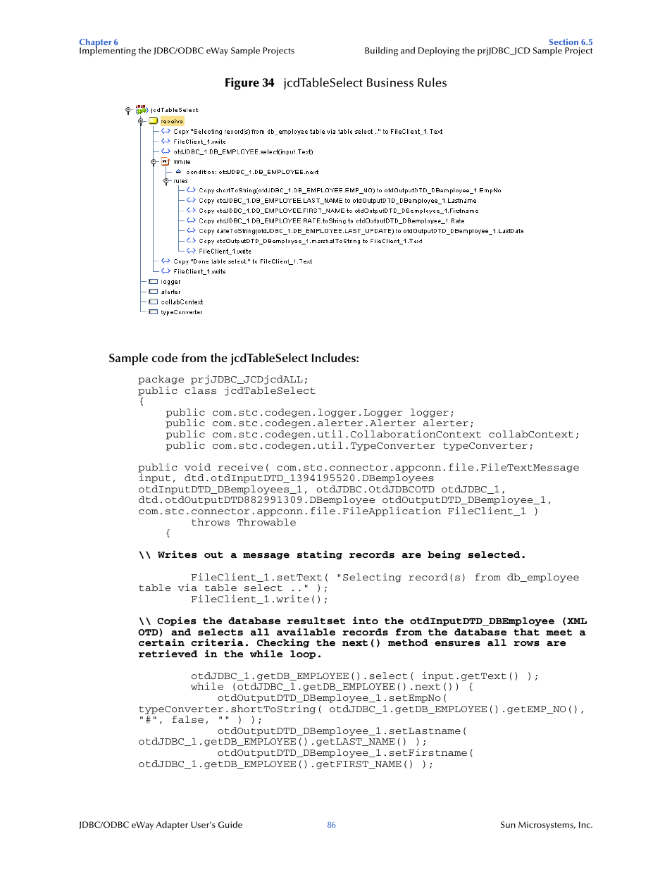 Sun Microsystems eWay JDBC/ODBC Adapter User Manual | Page 86 / 133