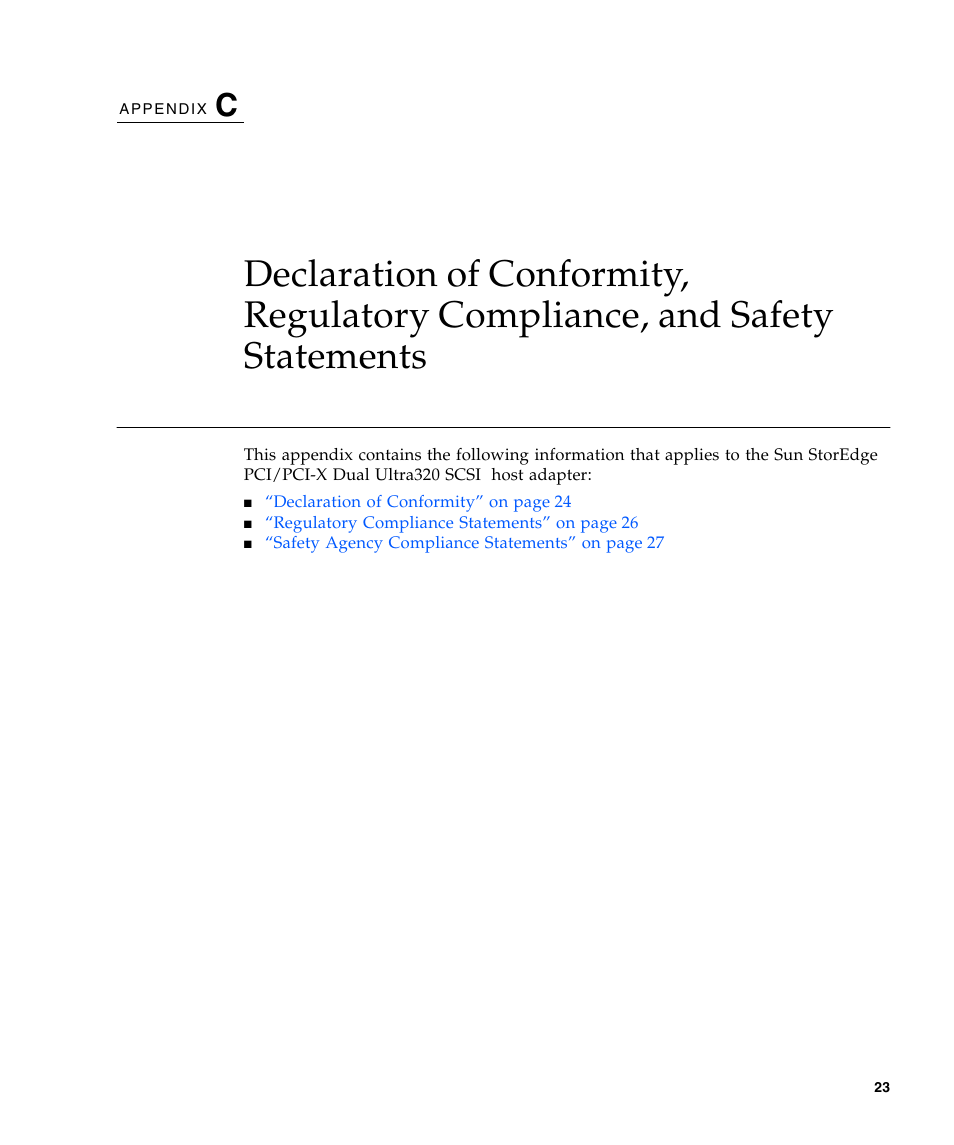 Appendix c | Sun Microsystems LSI22320-SR User Manual | Page 33 / 48