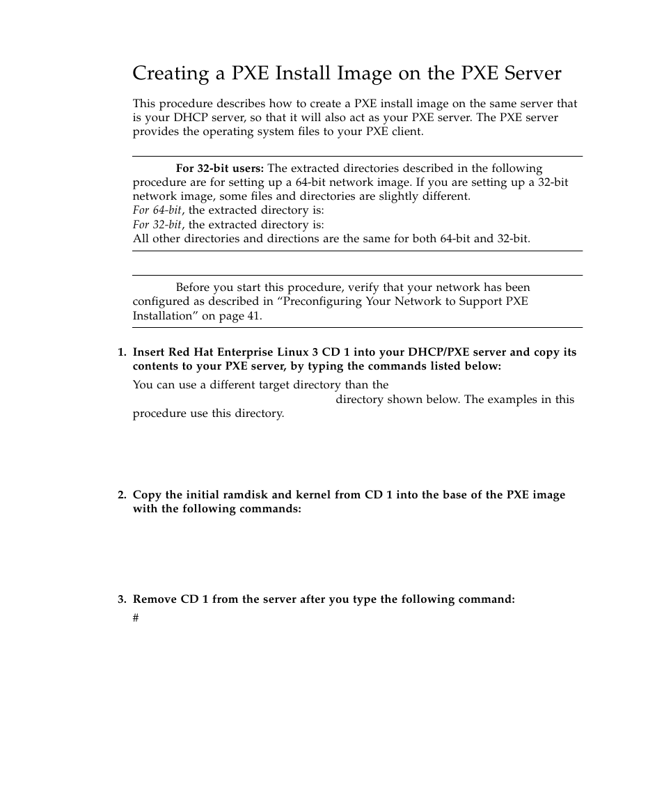 Creating a pxe install image on the pxe server | Sun Microsystems Sun Fire V40z User Manual | Page 14 / 66