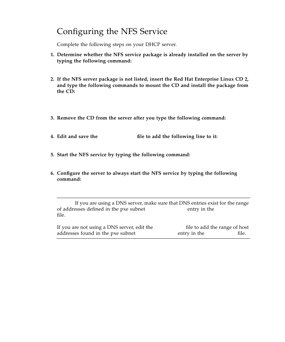 Configuring the nfs service | Sun Microsystems Sun Fire V40z User Manual | Page 54 / 66