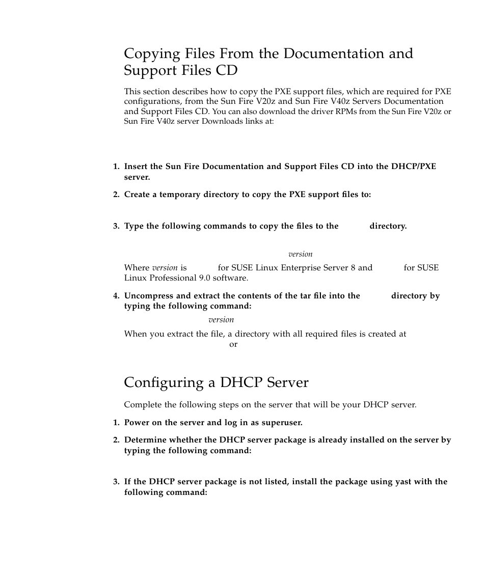 Configuring a dhcp server | Sun Microsystems Sun Fire V40z User Manual | Page 57 / 66