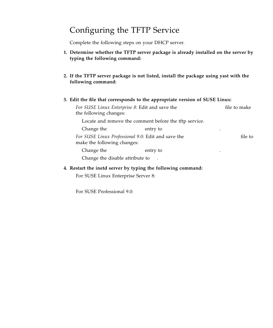 Configuring the tftp service | Sun Microsystems Sun Fire V40z User Manual | Page 59 / 66