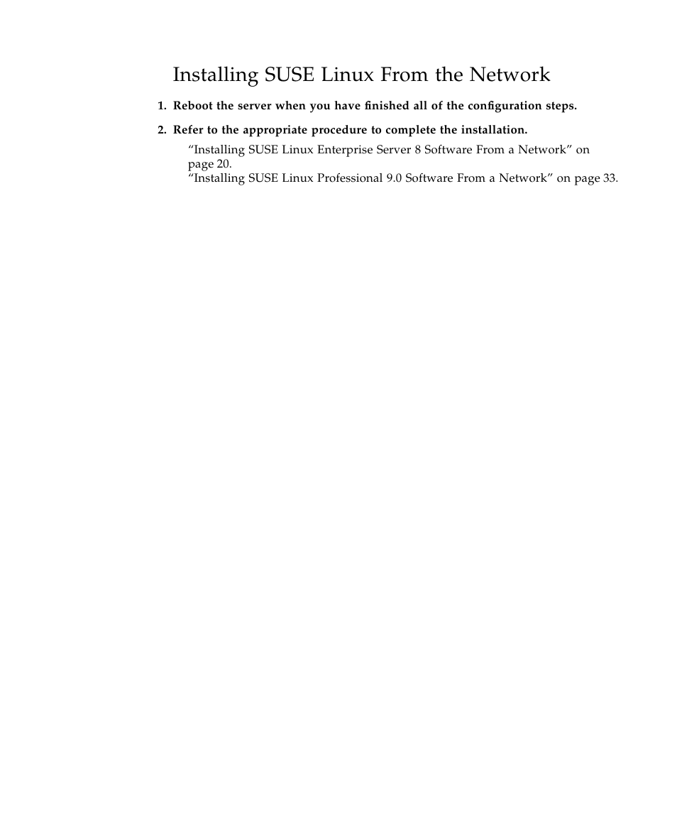 Installing suse linux from the network | Sun Microsystems Sun Fire V40z User Manual | Page 63 / 66