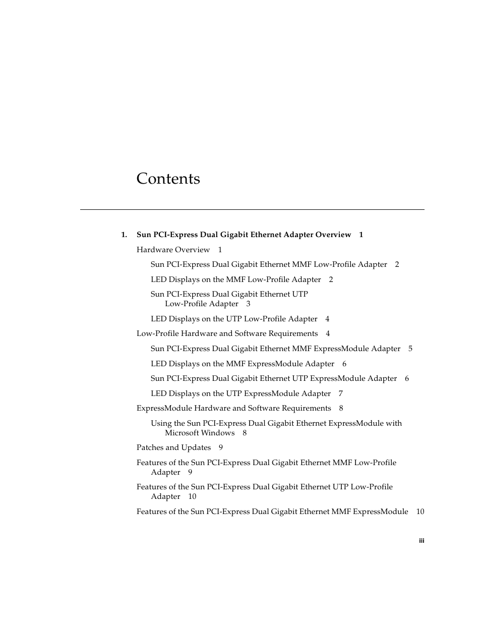 Sun Microsystems Ethernet MMF/UTP Adapter User Manual | Page 3 / 122