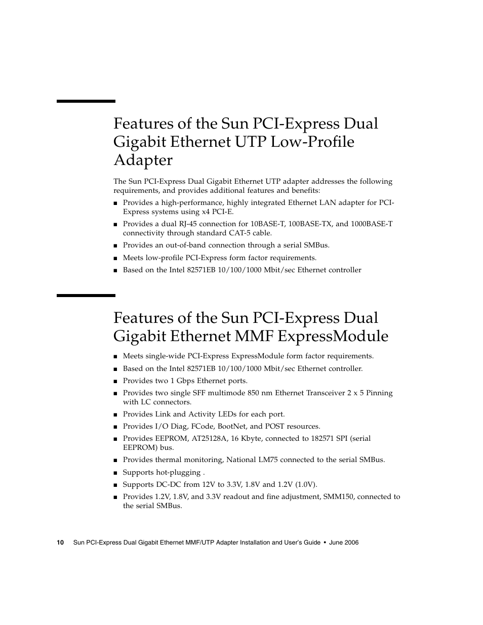 Adapter | Sun Microsystems Ethernet MMF/UTP Adapter User Manual | Page 44 / 122