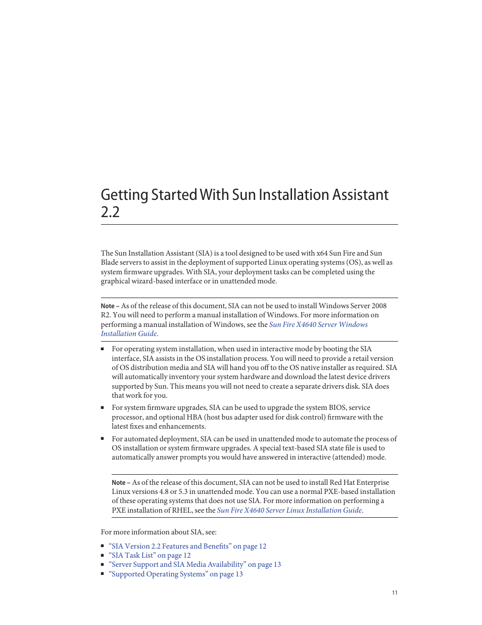 Sun Microsystems SUN FIRE X4640 User Manual | Page 11 / 72