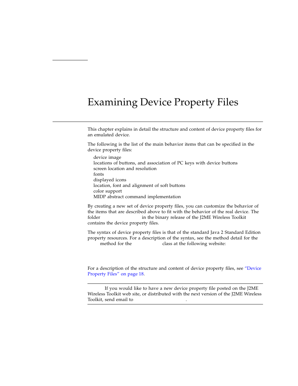 Examining device property files, Chapter 3, Chapter 3, “examining device property files | Sun Microsystems Computer Accessories User Manual | Page 31 / 78