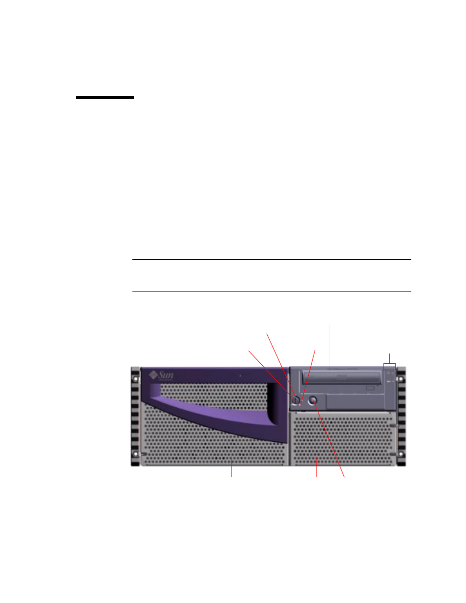 About front and back panel features, Front panel features | Sun Microsystems SUN FIRE 280R User Manual | Page 33 / 256