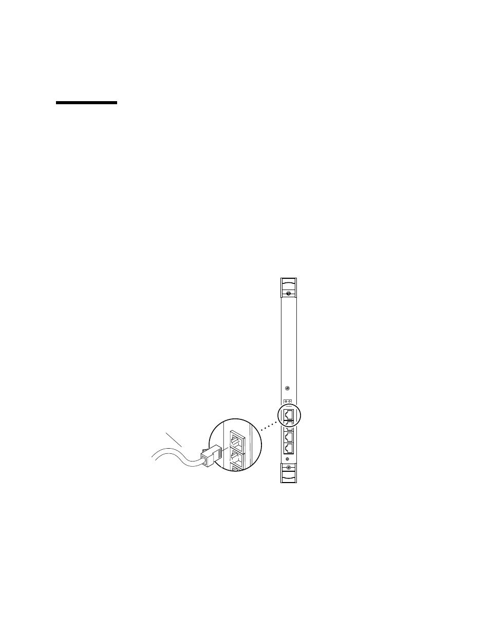 Connecting the cables to the frontaccess adapter, Connecting the cables to the front-access adapter | Sun Microsystems FASTETHERNET 6U User Manual | Page 58 / 106