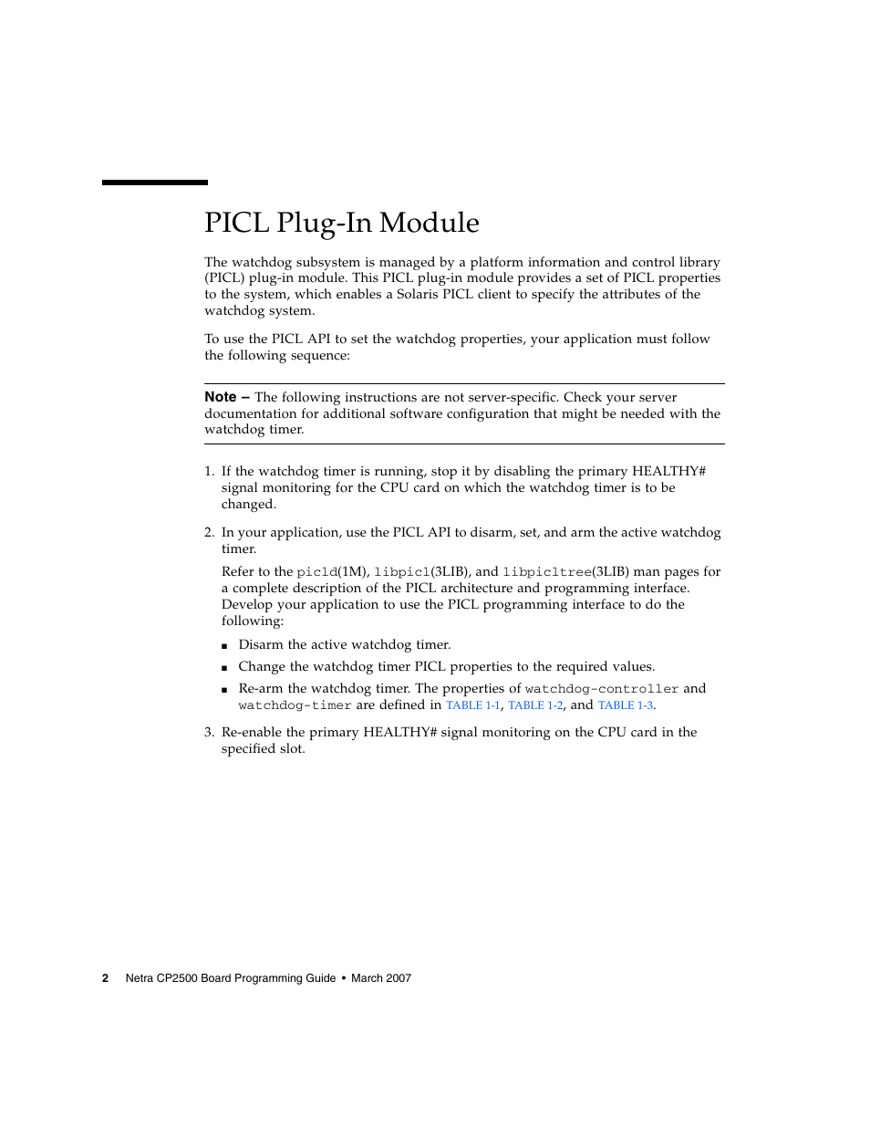 Picl plug-in module | Sun Microsystems Netra CP2500 User Manual | Page 16 / 74